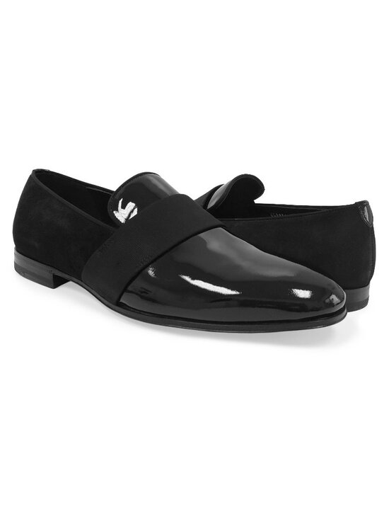 Salvatore Ferragamo Bryden Men\'s Leather & Suede Loafers Shoes Black Size 8 E main image 4